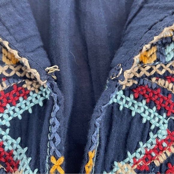 Johnny Was 3J Workshop Embroidered Rose Flower Long Sleeve Blouse Top - Sz S - Picture 14 of 16